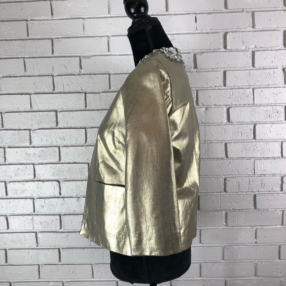 🦄Chico’s Limited Edition Glamorous Gold Jacket - Picture 4 of 8